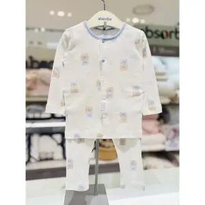 [압소바](의정부점)[압소바 본점 26년SS 임신출산백일돌선물]곰돌 코튼모달 슬림내의(A1A10384) 블루