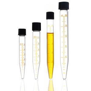 나사 캡이 있는 눈금 유리 원심분리기 튜브 교정 직경 5ml