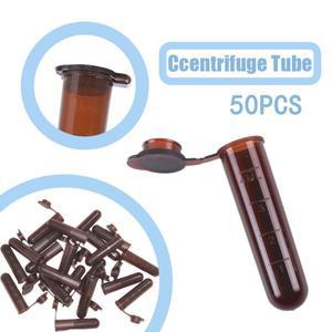 5ml 50pcs 원심 분리기 튜브 일회용 스냅 캡 실험실 유리병 투명 플라스틱 컨테이너 공급
