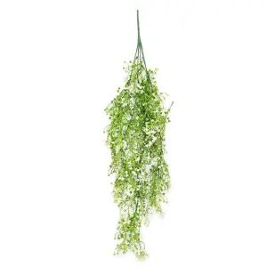 인테리어조화 인조 넝쿨 등나무 나뭇잎 덩쿨조화 행잉 소형 흰색