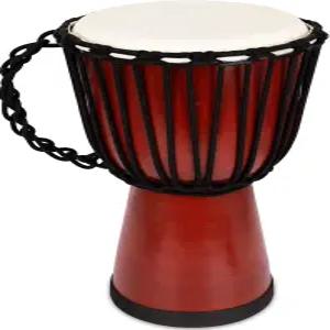아트크리에이티비티 16인치 나무 젬베 드럼 세트 스틱 러스틱 브라운 우드 아프리카 디자인 와 성인을 위한