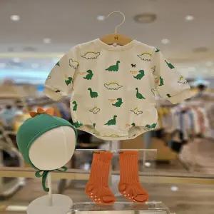 [블루독베이비] 26SS(IV)드로잉 디노 세트 바디수트 신생아백일돌 (4617067601)