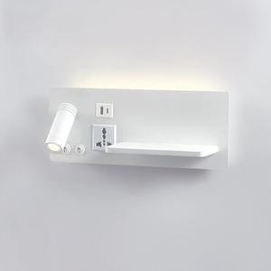 무선 충전 침대 옆 벽 램프 USB TypeC 포트 회전식 LED 독서 등 스위치 Sconce 연구 침실 스포트라이트