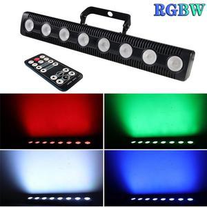 8 LED RGBW 4IN1 DMX 벽 세척 램프 DJ 디스코 파티 파 무대 조명 효과 댄스 바 휴일 결혼식 크리스마스 할로윈 장식