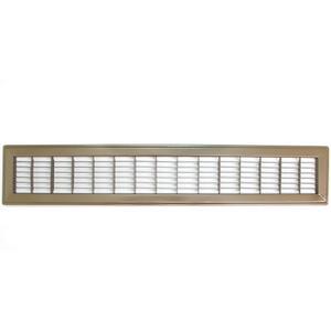 HVAC 프리미엄 6인치 X 36인치 바닥 그릴 - 고정 블레이드 리턴 에어 브라운 [외장: 7.75 37.75]