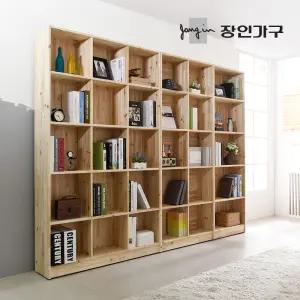 장인가구 네오 5단/3단 삼나무원목 책장