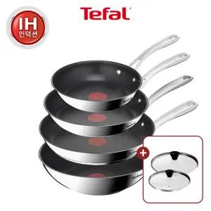 [테팔] 퍼펙트 레지스트 티타늄3X 프라이팬 4종(팬20+팬24+팬28+웍28)+레온 유리뚜껑2개(24&28)