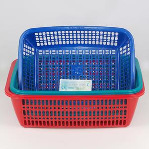 소쿠리 플라스틱 상자 바구니 과일 운반 다용도 사각 바스켓 시장 채반 광주리
