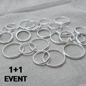 호프메이커 순은 1돈 3mm 민자 링 레이어드 쌍가락지 반지 은반지