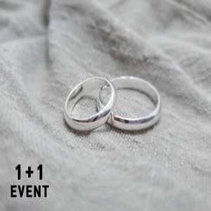 호프메이커 순은 2돈 4mm 민자 링 레이어드 쌍가락지 은반지