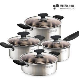 키친아트 아인스 3중바닥 IH 스텐냄비 라면냄비 편수 양수 곰솥 전골
