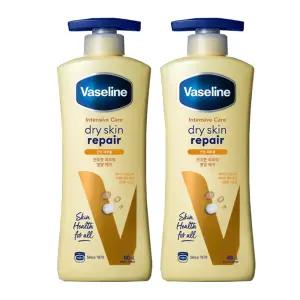 바세린 인텐시브 케어 드라이 스킨 리페어 로션 400ml X 2개