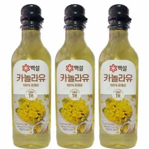백설 카놀라유 500mlx3개 1등식용유 오일