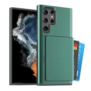 케이맥스 갤럭시 S22 울트라 플러스 슬라이드 카드수납 2장 원터치 하드 범퍼케이스