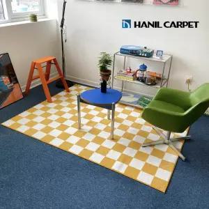 10mm 체커보드 미드센추리 모던 거실러그 150x200