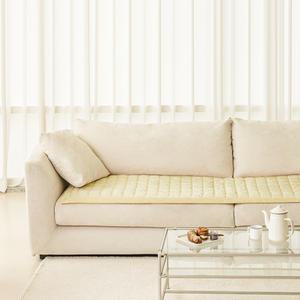 더자리 극세사 소파패드 3인용, 코지아이보리