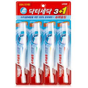 라이온(LION) 닥터세닥 슈퍼슬림 칫솔 3+1입 1개