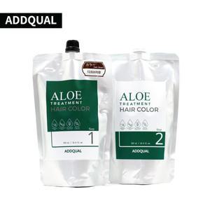 애드컬 알로에 트리트먼트 헤어 컬러 크림 500ml 달팽이점액+알로에 함유 새치염색약 색상선택