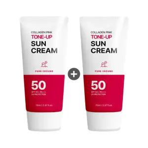 퓨어그라운드 콜라겐 톤업 선크림 (SPF50+ PA+++) 70ml 2개