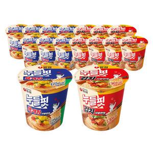 농심 누들핏 김치사발면맛, 37.5g, 8개입 + 육개장사발면맛, 35.5g, 8개입