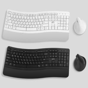 버티컬 무선 키보드마우스세트 손목꺾임방지 키보드