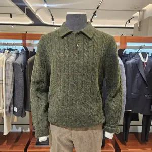 [킨록바이킨록앤더슨](신세계 사우스시티)케이블 멜란지 조직감 버튼 카라니트 4종 택1