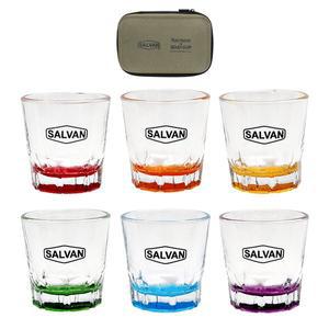 [살반]레인보우 캠핑 소주잔 6P 세트 술잔 캠핑컵 하드케이스 포함