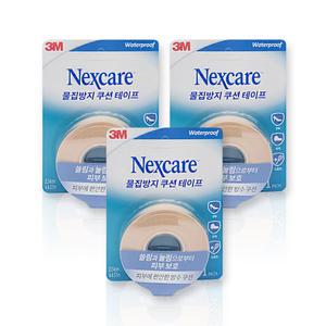 3M 넥스케어 물집방지쿠션 테이프 1인치 x 3개 방수밴드 물집패드 발까짐 군대밴드 방수