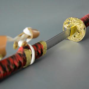 (비젼)YK 021 r 장군도 레드 일본도 가검 중량검 강철검 미술도검  도검 코등이 다마스커스 카