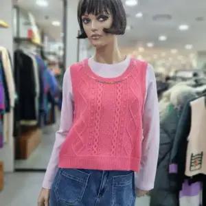 베네통/애플아울렛/모100% 케이블 니트 베스트BAKV04411