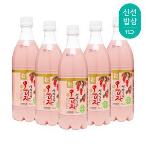 [품질보장] 문경주조 오미자 생막걸리 6.5도 750ml x5병