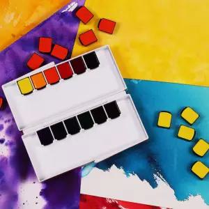 미젤로 미션 고체수채화물감 골드골드미션 12색