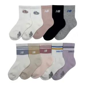 뉴발란스 여아 양말 5족 데일리 요일양말세트 주니어 키즈 어린이 아동 유아 초등 중목 가을 장목