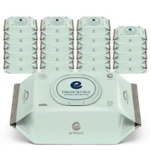 앙블랑 아기물티슈 스카이블루 캡형 100매X20팩 [SB20]