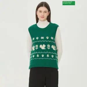 [베네통] 다람쥐 라운드 니트 베스트 BAKV51461_P406073885