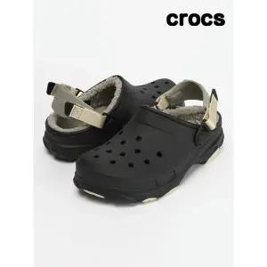[하프클럽/크록스]크록스 올터레인 라인드 클로그 성인 샌들 블랙 207936-001