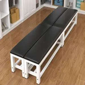 벤치형 쿠션 쇼파 등받이없는 철제의자 스툴 긴의자