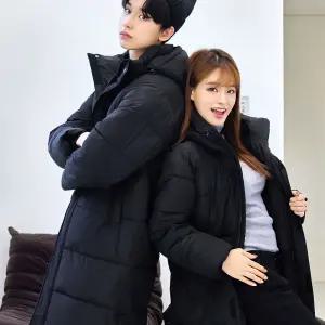 남성 여성 UTU 에어볼 롱패딩 벤치코트 돕바 WP21 블랙