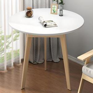 원목 다리 원형 탁자 인테리어 테이블 화이트 소형