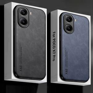 가죽 폰 케이스 포코 X7 프로 F7  M7 F6 M6 X6 F5 X5 X3 M4 X4 NFC F3 M5 F4 GT 실리콘 충격 방지 커버