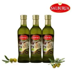 [살부루아] 유기농 엑스트라버진 올리브유 500ml 3병 (스티로폼만)