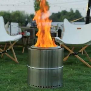 화로대 우드 스토브 삼중연소 이중연소 재받이 난로 벌컨26 카릭스 불멍 캠