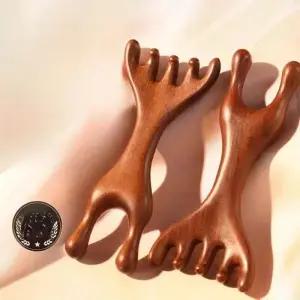 두피 마사지 빗 괄사 마사지기 근육 사슴뿔 순환 도구