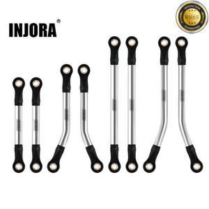 INJORA 스테인레스 스틸 하이 클리어런스 섀시 링크 스티어링 세트 118 RC 크롤러 TRX4M Defender Bronco (