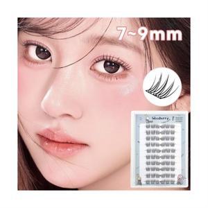 우베리 노글루 가닥 속눈썹 아이돌 7-9mm 짧은 A형 포인트 아이래쉬 10줄