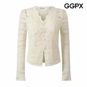 [GGPX] 패드 내장 레이스 기모 블라우스 (GPCSH022F)