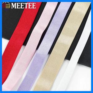 Meetee 20Meters 6mm-25mm 나일론 탄성 밴드 부드러운 속옷 스트랩 브래지어 수영복 벨트 고무 밴드 DIY 바
