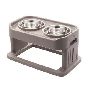 강아지 대형 밥그릇 높은 거북목 척추 보호 4단 높이조절