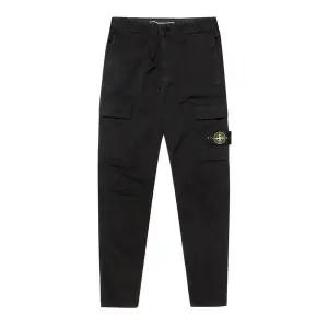 [스톤아일랜드]K1S153100304/S0010 V0029 BLACK TAPERED LEG COTTON CARGO TROUSERS 138858897