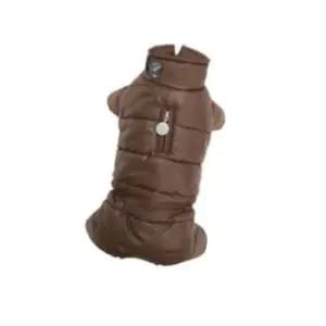 애견 패딩 오버롤 아우터 브라운 색상 강아지 잠바 의류 (WFK6BFG)
